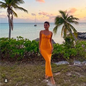 Grey Bandit Orange Maxi Dress